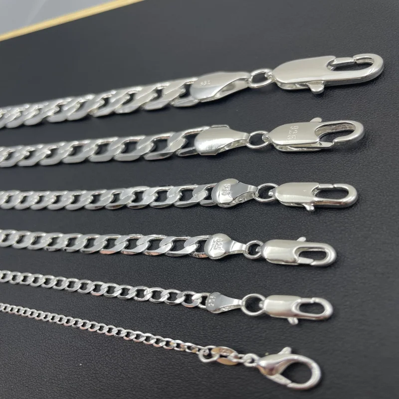 Men's 925 Sterling Silver Neck - огляд і ціна Lobster Clasp Silver