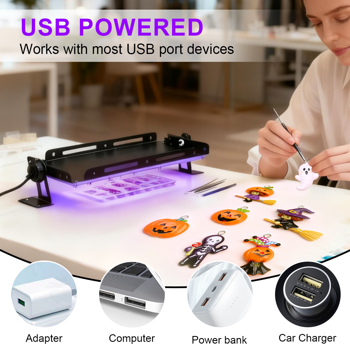 Portable 50 96 144 LED UV Resi - огляд і ціна Jewelry Making Dc